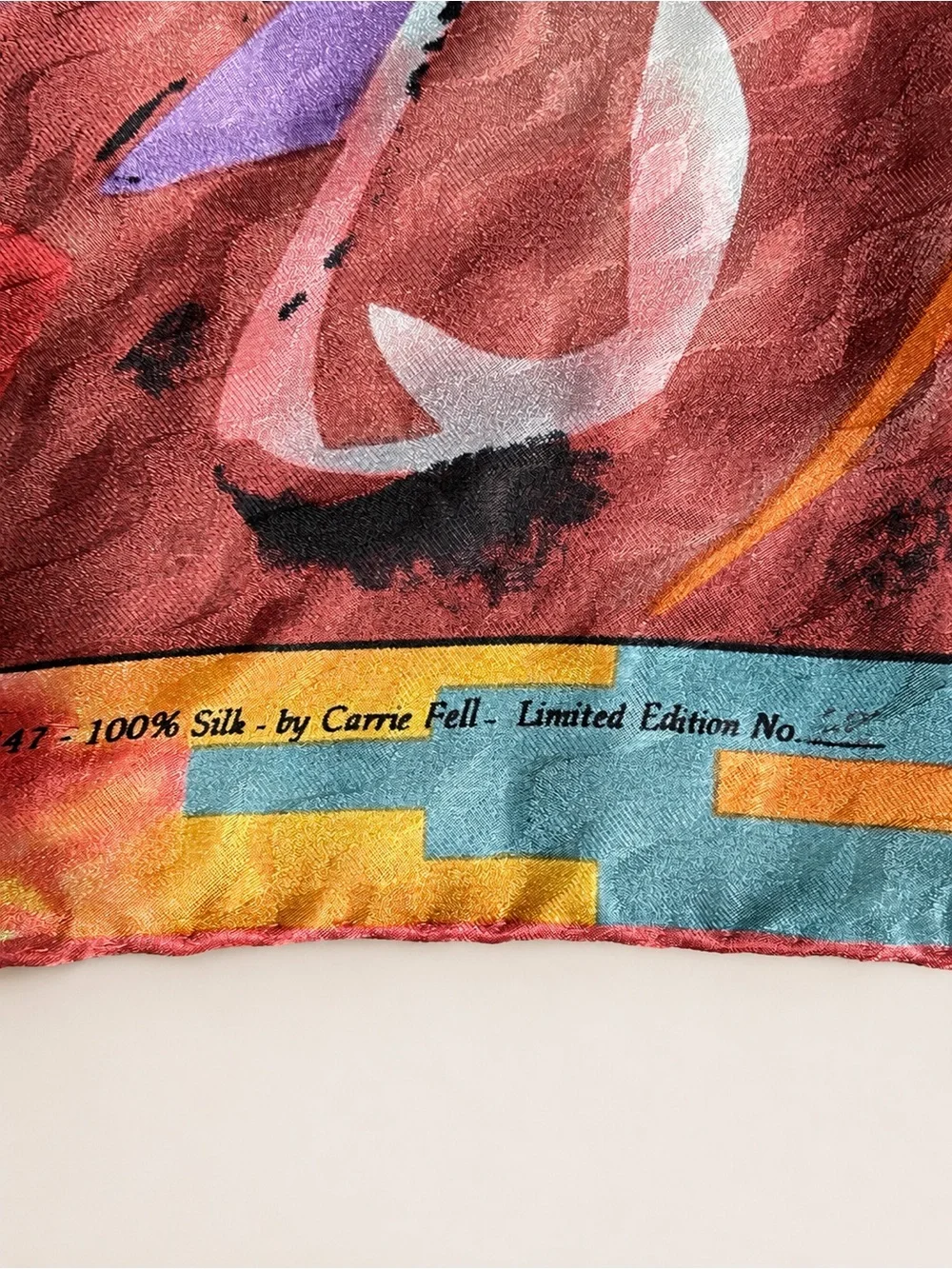 Vintage Rockmount Ranch Wear  Carrie Fell 100% Silk Western Cowboy Horse Scarf